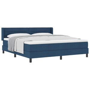 vidaXL Lit à ressorts avec tête de lit Bleu 200 x 180 cm tissu