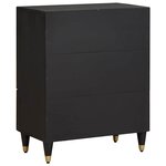 vidaXL Buffet Noir 60 x 33 x 75 cm Bois de mangue massif