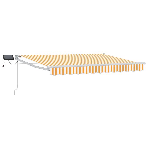 vidaXL Store rétractable manuel avec LEDs Jaune et blanc 3 x 2 5 m