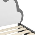 vidaXL Cadre de lit avec tête de lit Gris clair 90 x 200 cm PU