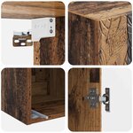 vidaXL Armoire Murale 33 x 34 5 x 90 cm Bois d'ingénierie Bois ancien