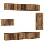 vidaXL Ensemble meuble TV 8 Pièces Bois ancien 30 5 x 30 x 90 cm