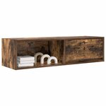 vidaXL Meuble TV chêne fumé 100x31x25 5 cm bois d'ingénierie