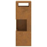 vidaXL Braise Marron 35 x 35 x 100 cm Acier
