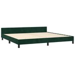 vidaXL Cadre de lit sans matelas vert foncé 200x200 cm velours