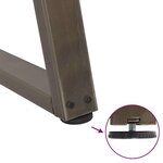 vidaXL Pieds de table à manger en forme de V 2 pièces Acier naturel 50 x (72-73 3) cm Acier