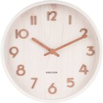 Horloge en bois pure 22 cm blanc