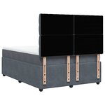 vidaXL Sommier à lattes de lit et matelas Gris foncé 140x200cm Velours