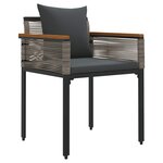 vidaXL Ensemble de meubles d'extérieur 3 Pièces Gris et Gris foncé