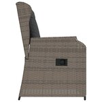 vidaXL Banc de jardin 2 Pièces Gris polyrotin