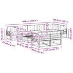 vidaXL Ensemble de canapés d'extérieur 9 pc Blanc et Beige Polyester