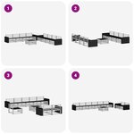 vidaXL Ensemble de canapés d'extérieur 9 pc Naturel