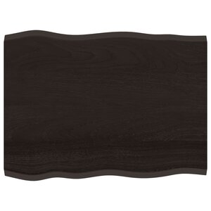 vidaXL Dessus de table bois chêne massif traité bordure assortie