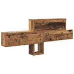 vidaXL Porte-manteau mural avec étagère Bois ancien 100 x 12 x 43.5 cm