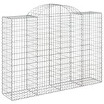 vidaXL Paniers à gabions arqués 12 Pièces 200x50x140/160 cm Fer galvanisé