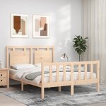 vidaXL Cadre de lit sans matelas bois de pin massif