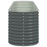 vidaXL Lit surélevé de jardin 320x80x81 cm Acier galvanisé Gris