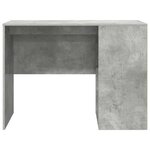 vidaXL Bureau Gris béton 102 x 50 x 75 cm Bois d'ingénierie