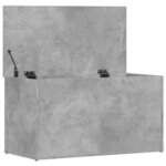 vidaXL Coffre de rangement Gris béton 84x42x46 cm Bois d'ingénierie