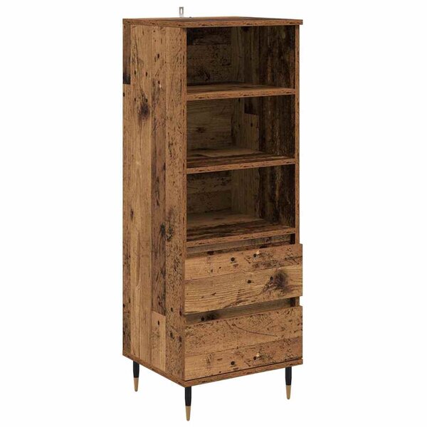 vidaXL Haut Armoire Bois Ancien 40 x 36 x 110 cm Bois d'ingénierie