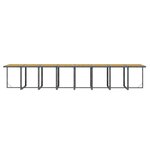 vidaXL Ensemble à manger de jardin coussins 21 Pièces Gris Résine tressée