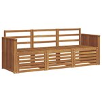 vidaXL Ensembles de canapés 3 pc Naturel Bois d'Acacia Massif