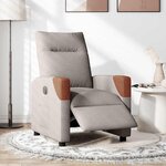 vidaXL Fauteuil inclinable électrique Taupe Tissu