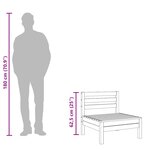 vidaXL Canapé central de jardin blanc bois de pin massif