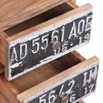 vidaXL Table de chevet 30x30x51 cm bois d'acajou massif