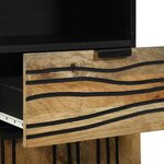 vidaXL Ensemble de mobilier de salle de bain avec tiroir 4 Pièces Marron