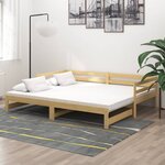 vidaXL Lit coulissant 2x(90x200) cm Bois de pin massif