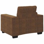 vidaXL Fauteuil avec coussin Marron Faux cuir et bois