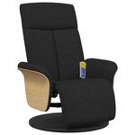 vidaXL Fauteuil de massage inclinable Noir 79 x 87 x 104 5 cm tissu