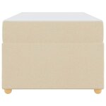 vidaXL Cadre de lit avec matelas Crème 100 x 200 cm tissu