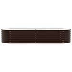 Jardinière en acier galvanisé marron vidaXL 240x80x44 cm