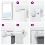 vidaXL Store enrouleur occultant blanc cassé largeur du tissu 70 7 cm