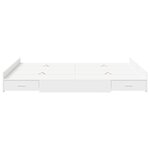 vidaXL Cadre de lit avec rangement avec tête de lit Blanc 140 x 190 cm