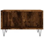 vidaXL Table basse Chêne fumé 60x50x36 5 cm Bois d'ingénierie