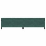 vidaXL Cadre de lit avec matelas Vert foncé 90 x 190 cm tissu