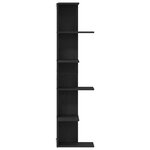 Étagère d'angle vidaXL Chêne Noir 36 5x36 5x140 cm Bois d'ingénierie