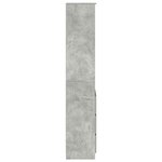 vidaXL Buffet haut gris béton 37 5x35x180 cm bois d'ingénierie