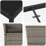vidaXL Ensemble de salle à manger pour jardin 7 Pièces Gris polyrotin