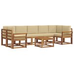 vidaXL Ensemble de canapés d'extérieur 8 pc Naturel et Beige