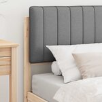 vidaXL Cadre de lit avec tête de lit rembourrée Gris clair 90 x 200 cm