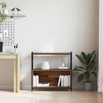 vidaXL Étagère Chêne fumé 80 x 30 x 78.5 cm Bois d'ingénierie