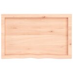 vidaXL Dessus de table 80x50x(2-4) cm bois de chêne massif non traité