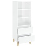 vidaXL Buffet haut Blanc 40x36x110 cm Bois d'ingénierie