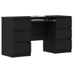 vidaXL Bureau Chêne noir 140 x 50 x 76 cm Bois d'ingénierie