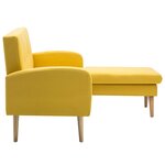 vidaXL Canapé en forme de L revêtement en tissu 186x136x79 cm jaune