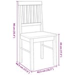 vidaXL Chaises à manger 2 Pièces blanc bois massif caoutchouc